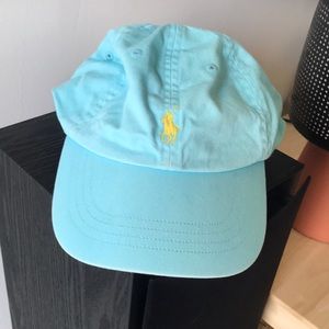 Polo by Ralph Lauren Light Blue Hat with Yellow Polo Man